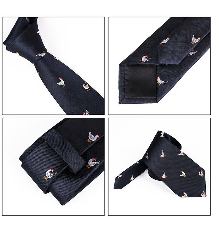 Ricnais-Corbata de algodón de poliéster para hombre, corbata fina con estampado de 7cm para boda, negocios, fiesta, corbatas de regalo informales