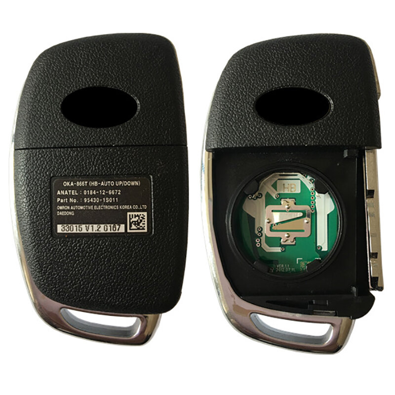 CN020065 PCB asli 3 tombol untuk Hyundai HB20 Remote Flip bagian kunci No Chip/1S001 OKA-866T 4D60 Chip