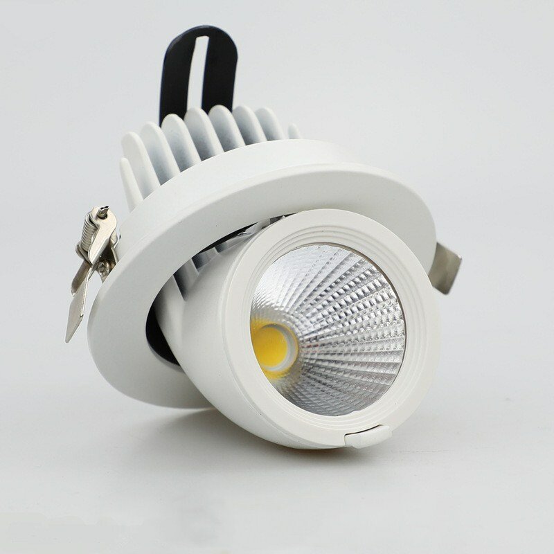 สีดำ/สีขาวกันน้ำโคมไฟLED Downlight COB 5W 7W 10W 12W 15W 20W 30W 36W Spot Lightห้องน้ำหลอดไฟAC 220V
