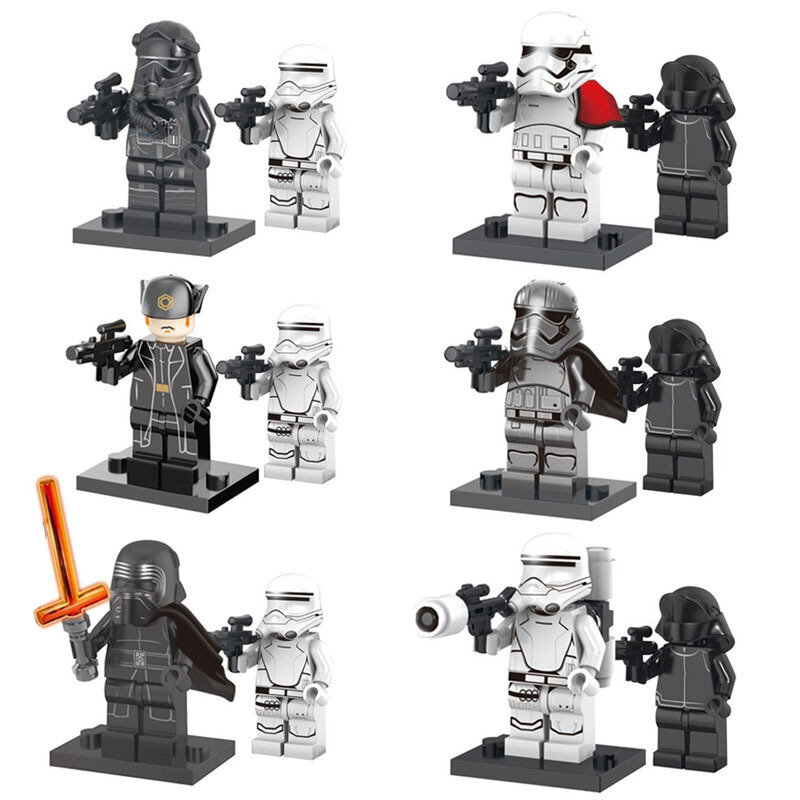 Star Wars Stormtrooper Darth Vader Kylo Ren Chewbacca Boba Jango Fett Starwars Toys Figures Lepining Building Blocks Bricks kids