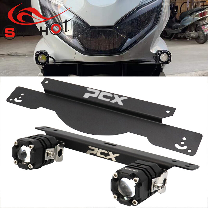 Aksesori Motor Dudukan Braket Lampu Sorot Olahraga Dudukan Lampu Kabut untuk Honda PCX150 PCX 150 2018 2019 2020 2021