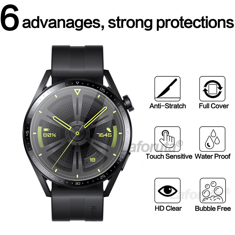 強化ガラス保護フィルムhuawei社腕時計gt 3 GT2 46ミリメートルgtランナー腕時計3 proのスクリーンプロテクターのための腕時計gsプロ