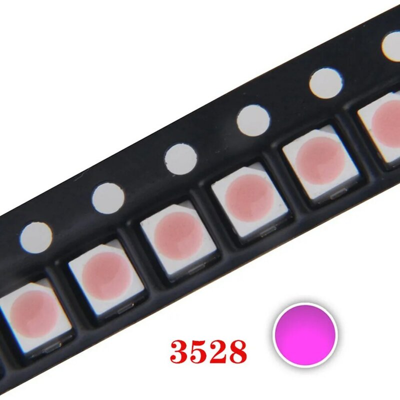 2835 led lâmpada grânulo 21-25lm branco vermelho verde azul rosa amarelo smd led 3528 contas led chip DC3.0-3.4V 60ma patcho500pcs