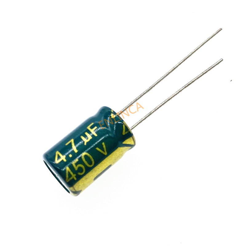 Высокочастотный алюминиевый электролитический конденсатор 20 шт./лот 450 в 4,7 мкФ 4,7 мкФ 8x12 мм 450