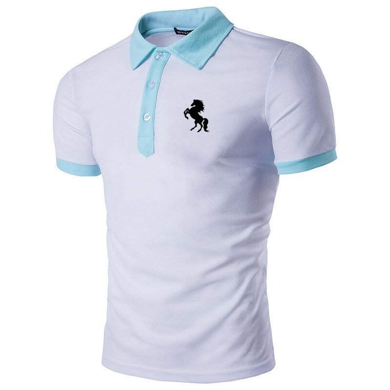 Brand Nieuwe Mannen Mode Toevallige Korte Mouwen Gedrukt Polo Shirt