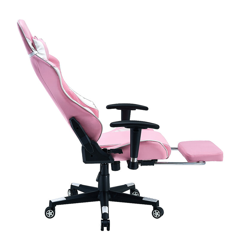 Panana cadeira de escritório ajustável rosa ergonômico alta volta confortável assento de corrida quarto computador jogo cadeiras reclináveis assento