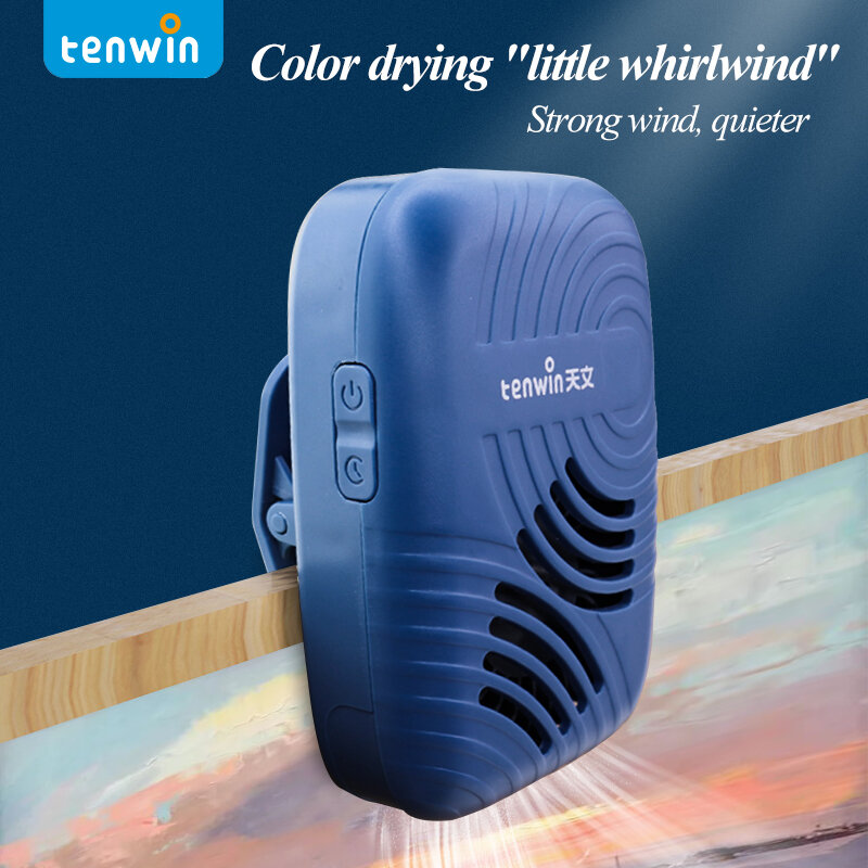Цветная воздушная сушилка TENWIN MS5101, портативный вентилятор с тремя режимами скорости, 360 неограниченный угол, сильный ветер, более тихий, товары для художественных работ