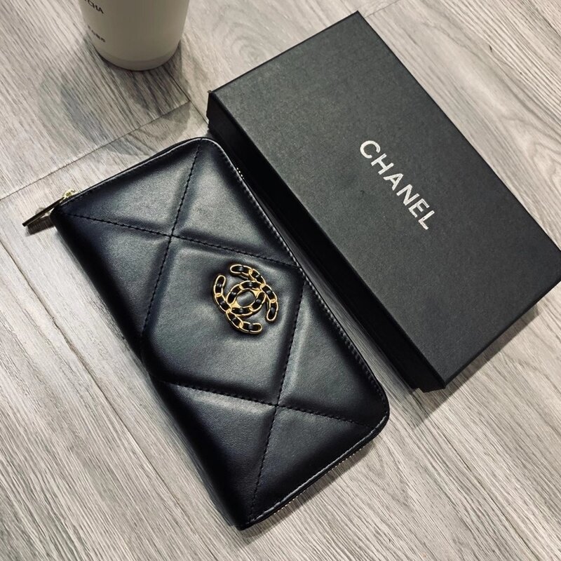 Chanel début printemps nouveau exquis femme sac petit sac carré dame pochette portefeuille carte sac noir classique tout-match messager
