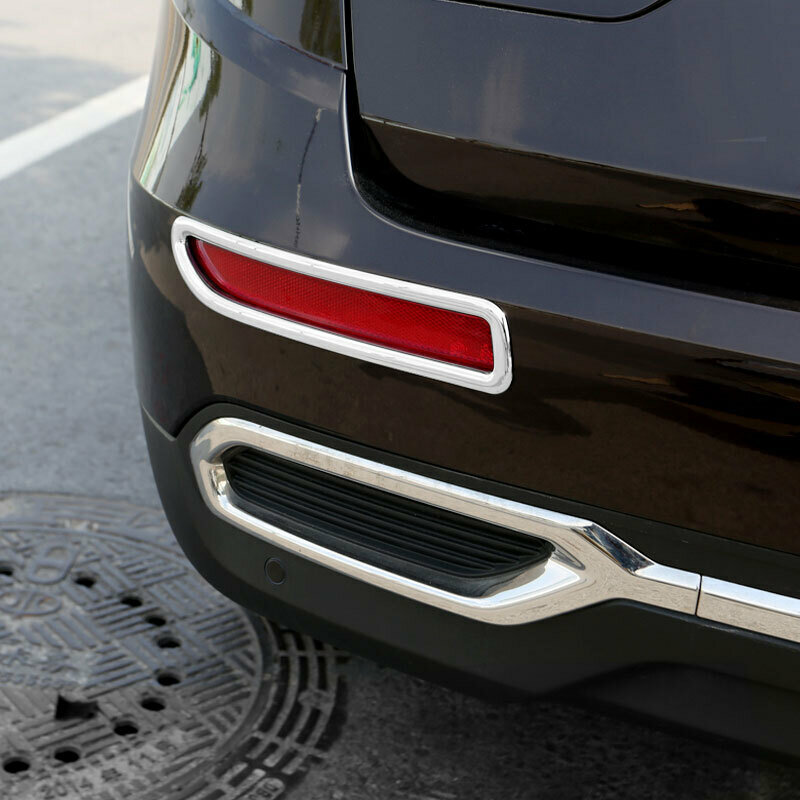 4 SZTUK ABS Chromowane przednie tylne światła przeciwmgielne samochodu osłona wykończenia Akcesoria do stylizacji samochodu naklejka powłoka do Renault Koleos 2017 2018