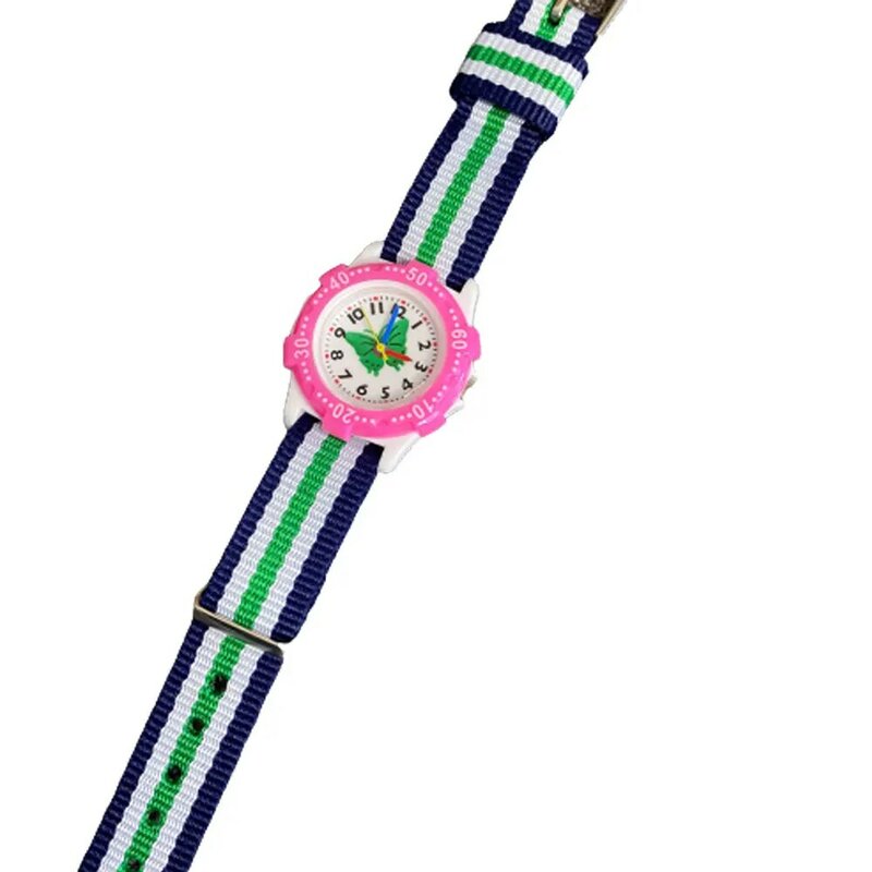 키즈 시계 나비 만화 빛나는 쿼츠 시계 크리 에이 티브 조각 스트랩 포인터 소녀 손목 시계 크리스마스 선물 Relogio