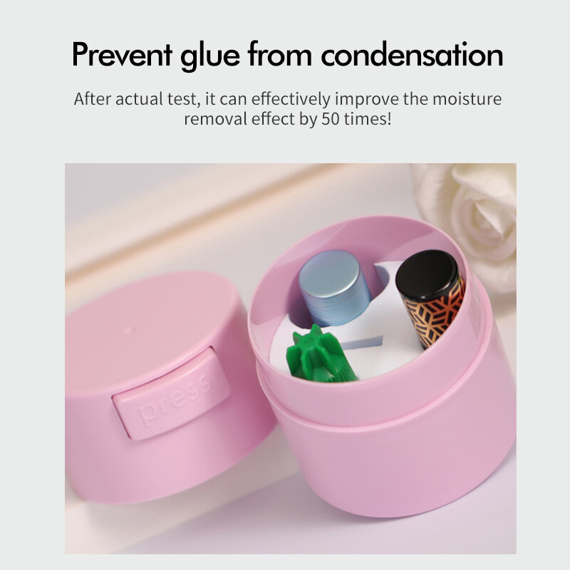 NATUHANA Eyelash Glue Storage Tank Holder Container Adhesive Stand Sealed Jar Cosmetic Accessories
