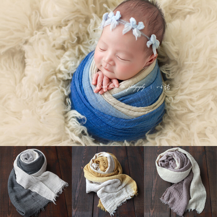 Recién Nacidos atrezos para fotografía de bebés bebé Manta de algodón bebé envoltura manta Props foto telones de fondo