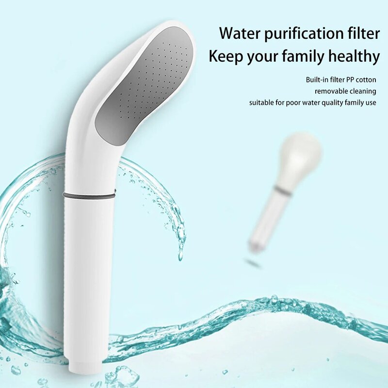 Ciśnieniowa głowica prysznicowa filtr bawełniany PP, ręczna dysza wodna tryskacza wysokociśnieniowa, zapobiegająca przeciekom, wyposażenie łazienki