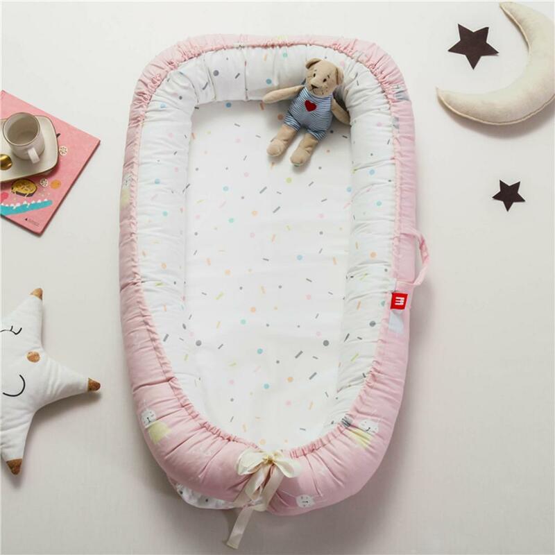 Скандинавская детская кроватка, детская кроватка, бионическая кровать с бампером, портативная детская кроватка для путешествий, съемная хлопковая детская люлька