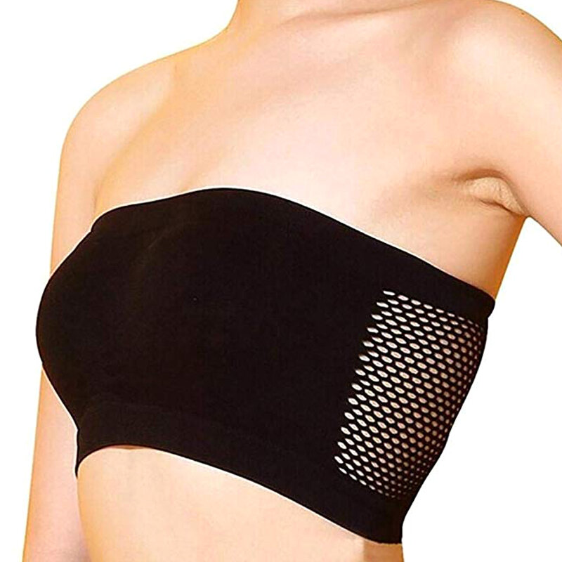 Women Sexy Lingerie Lace Seamless Tube Top Breathable Strapless Bandeau Bra Underwear Without Pad Sleep Underwear Sports Bra-45