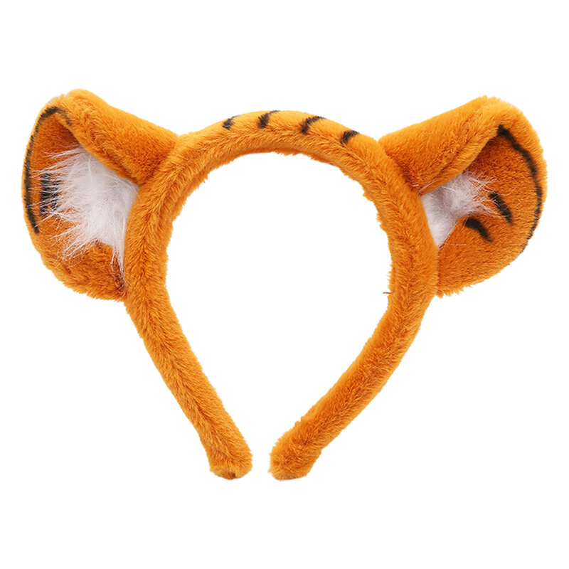 Fasce per animali dei cartoni animati morbido finto peluche orecchie di tigre fascia per capelli accessori per capelli carini Cosplay Party creations Costume a tema