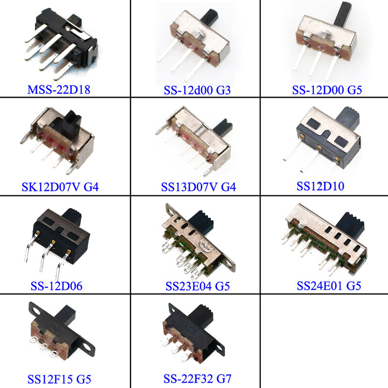 YuXi SS 12D00 SS12F15 Slide switch slide gear fluctuation band 2/3 file single double horizontal mini horizontal power supply