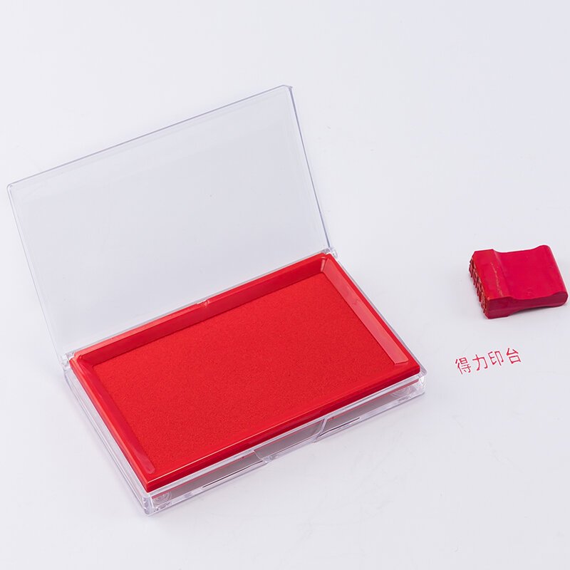 Deli 9864 9865 Square Stamp Ink Pad 85x135mm Stamp Pad Ink Pad Red Black Blue Colors Finance Stationery Ink pad