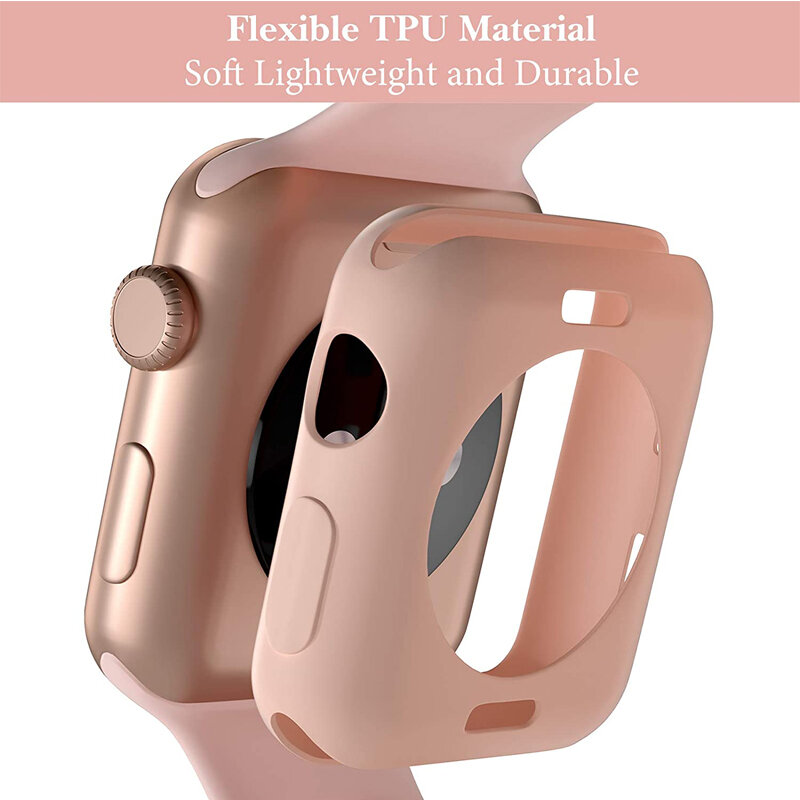 Candy Soft Silicone Case Voor Apple Horloge 6 Se 5 4 3 2 1 42Mm 38Mm Cover Bescherming shell Voor Iwatch 4 5 6 3 2 40Mm 44Mm Bumper