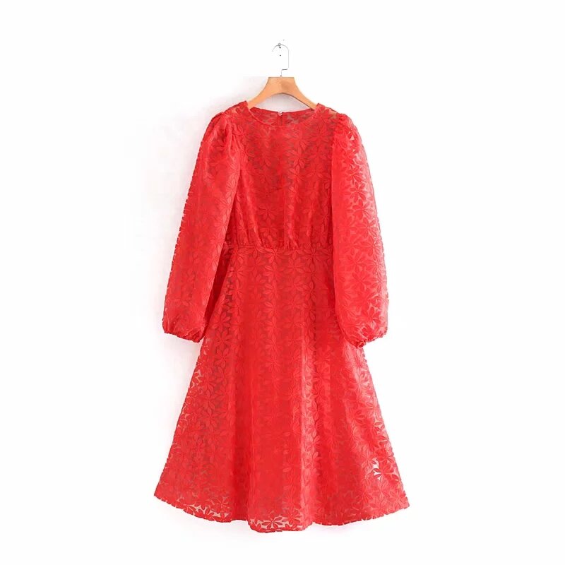 Withered england elegant vintage red floral embroidery dress women vestidos de fiesta de noche vestidos maxi dress women blazers