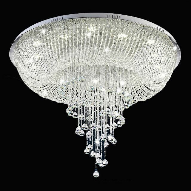 Новая Современная хрустальная люстра для потолка Гостиная лобби творческий лампа роскошный дом приспособление освещения светодиодный пла...