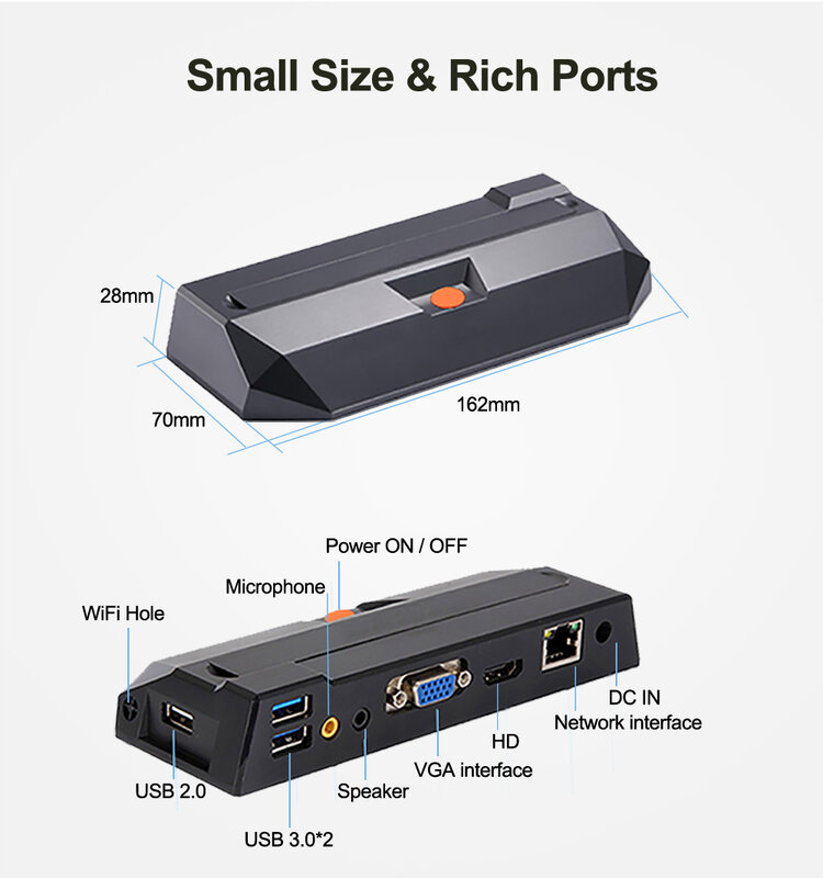Thin Desktop HDMI Zero Client, 4G Flash Computer, Virtual Cloud Terminal, Windows 7, 10, XP, Linux local, RDP8.0, Desktop, R1, Quad-core