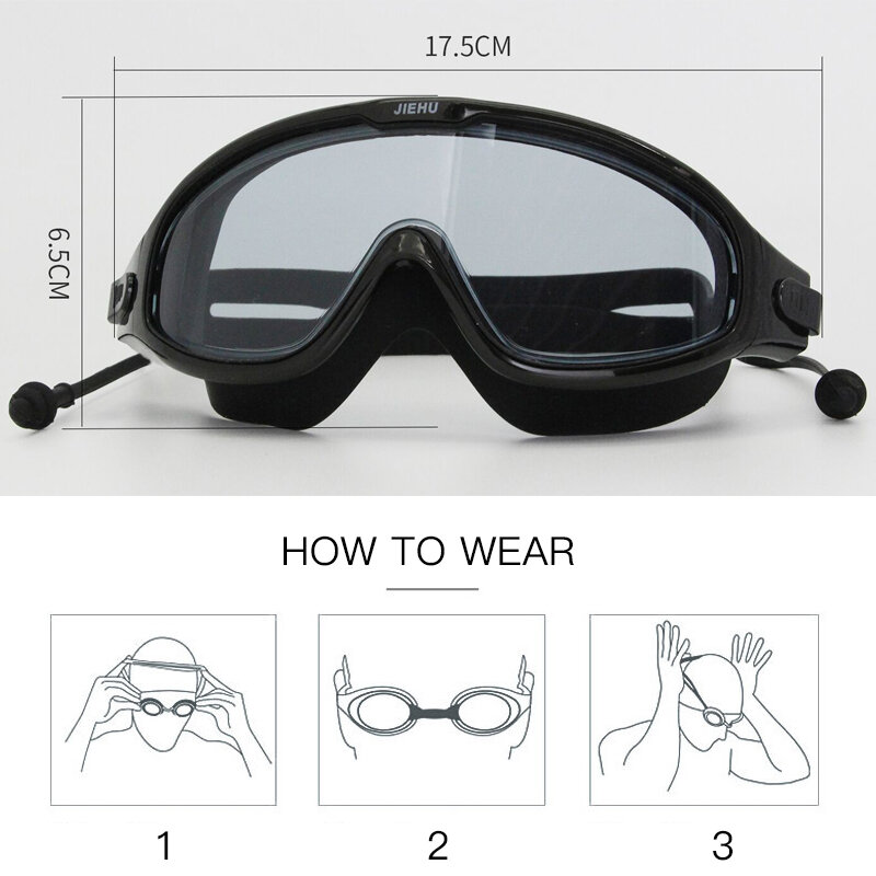 Impermeável silicone dioptria mergulho óculos para adultos e crianças, miopia óculos de natação, anti-nevoeiro nadar óculos, prescrição,-1.0 ~-8.0