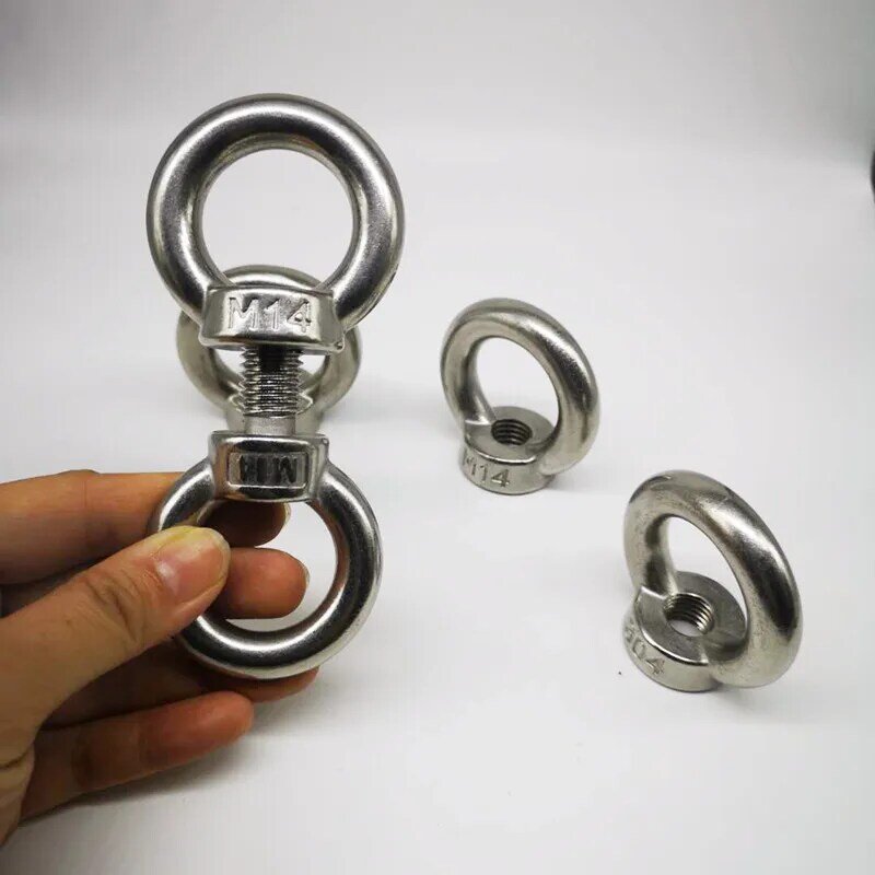 M14, 304  Stainless Steel Lifting Eye nut  for Cable Rope Lifting