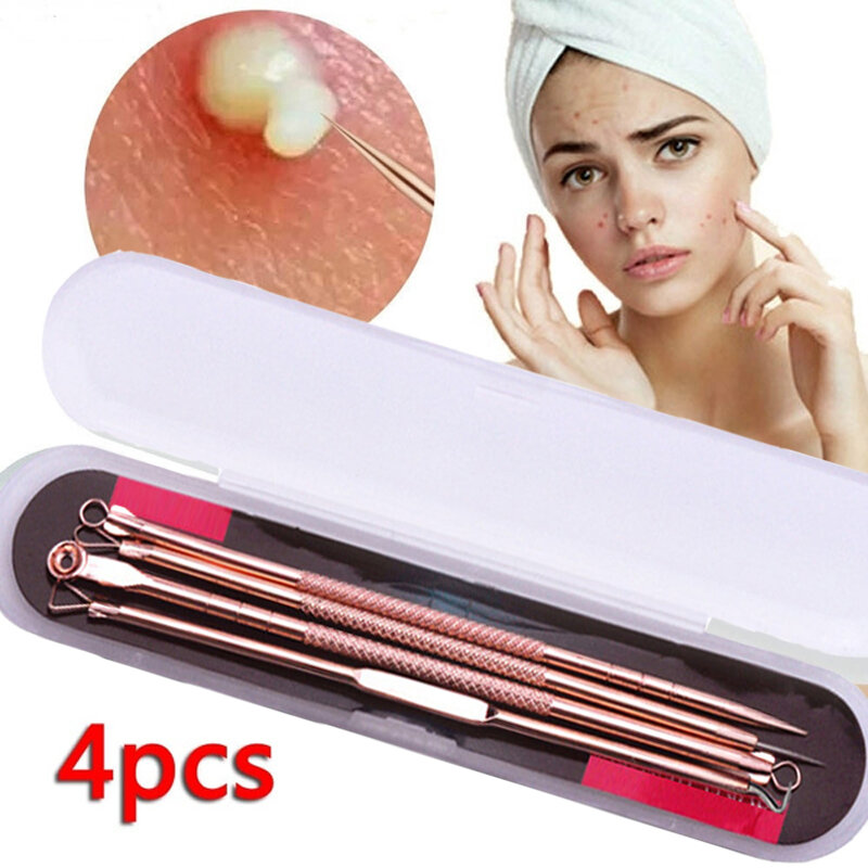 Blackhead Comedone Acne Needle Remover Tool Kit Clip Pimple Spoon for Face Skin Care Tool Needles Facial Pore Cleaner