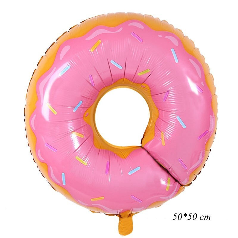 Juego de globos grandes de Donut y caramelo para niños, figura de helado de Donuts rosas, decoración de fiesta de cumpleaños de niña, juguete para Baby Shower, 1 Juego