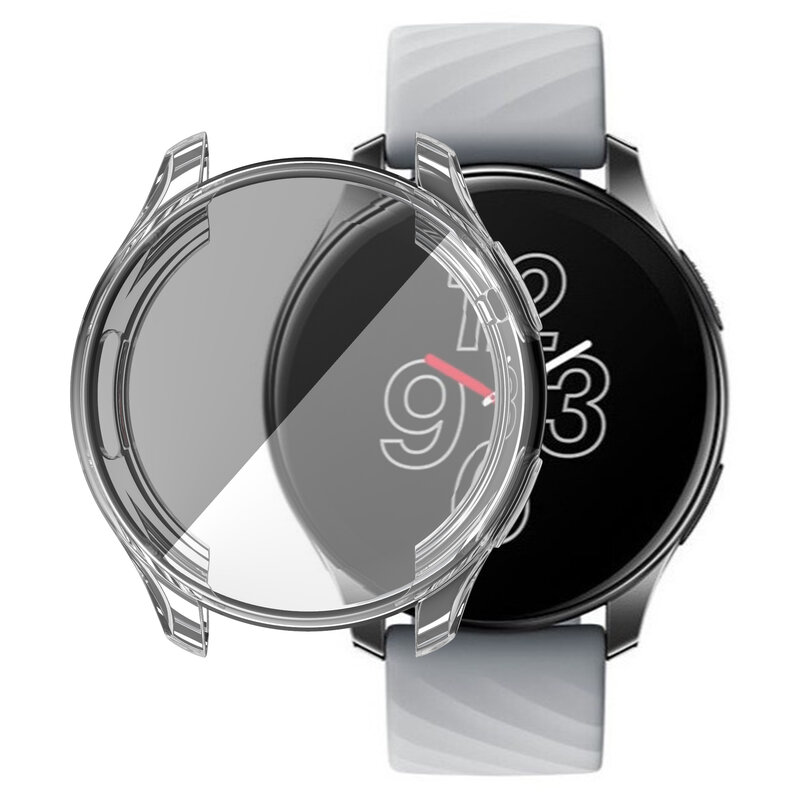 2021 TPU Cover Pelindung Lembut untuk Oneplus Watch Case Full Screen Protector Shell Bumper Plated Case untuk One Plus Smart Watch