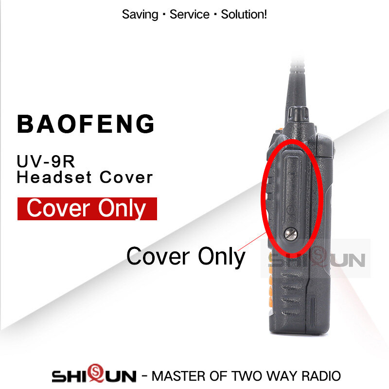Walkie Talkie Baofeng akcesoria UV9R Walkie UV-9R UV-9R zestaw słuchawkowy Mic Jack pokrywa tylko UV-XR UV-5R WP UV-5S