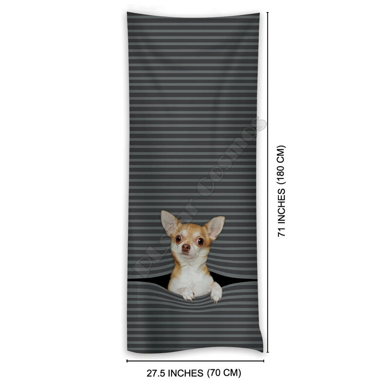 Houden Je Warm Chihuahua 3D Gedrukt Imitatie Kasjmier Sjaal Herfst En Winter Verdikking Warme Sjaal Sjaal