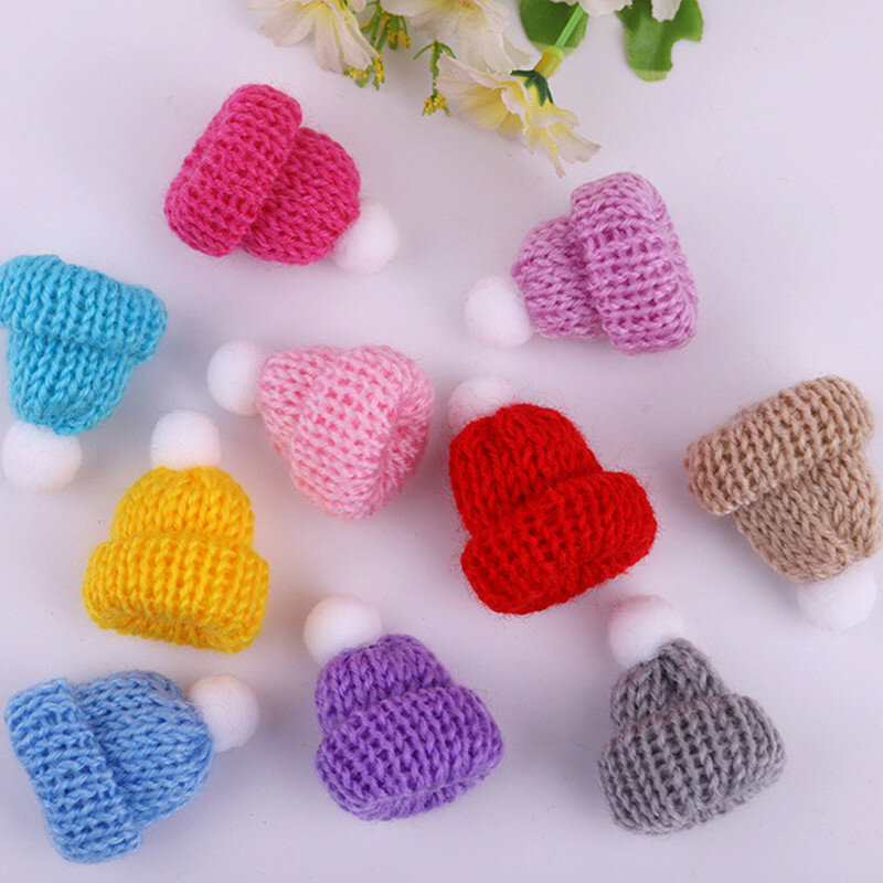20pcs/lot 4cm Wool Cap Christmas Tree Cap Home Decoration Garment Head Rope Material DIY Making Shoe Toy Pompom Accessorie