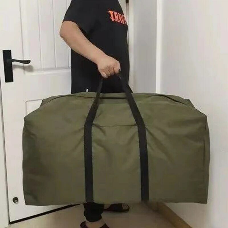 유니섹스 대용량 접이식 휴대용 이동 가방, 여행 의류 보관 지퍼 옥스포드 주말 가방