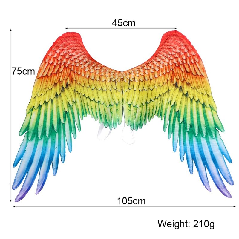 大人のための新しいスタイルのカーニバルパーティー,大きなサイズの天使の虹の羽を持つファンシー,コスプレに適しています