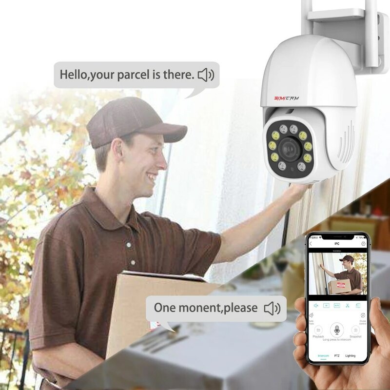 4K Wifi IP Kamera Überwachung Smart Home Sicherheit 360 Grad Rotation Doppel Licht Volle Farbe Nachtsicht Drahtlose tür