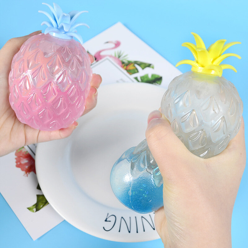 10Cm Mainan Fidget Ventilasi Nanas Warna-warni Lucu Mainan Anak-anak Hadiah Dekompresi Mainan Anak-anak Mainan Kantor Pelepas Tekanan Antistress