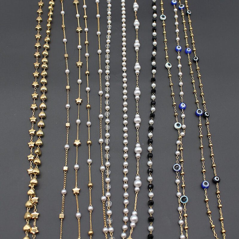 Lunettes de soleil en cristal de perle, bracelet de collier, porte-lunettes, bijoux de cou, équipement de masquage, nouveau, vente en gros, 2022