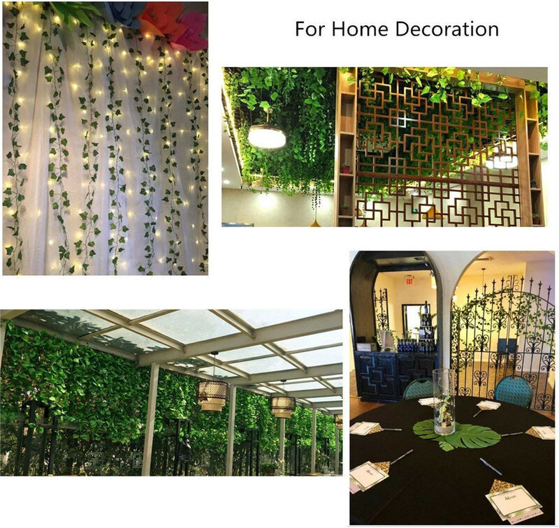 Guirlande lumineuse de vigne artificielle, 2M/4M/10M, guirlande de feuilles de lierre, pour arbre de noël, fête, décoration intérieure