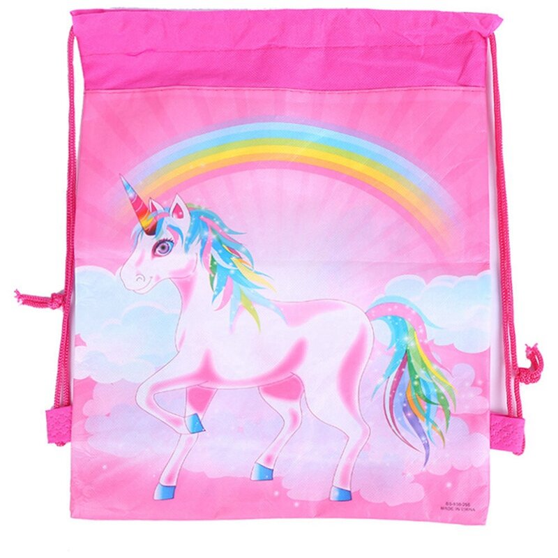 สายรัด Unicorn กระเป๋าเป้สะพายหลังเด็กกระเป๋าโรงเรียนกันน้ำสัตว์น่ารักกระเป๋าเป้สะพายหลังแฟชั่นที่มีสีสันผ้าใบ Rucksack