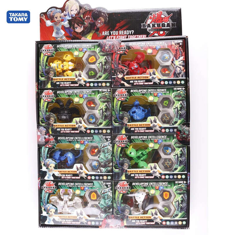 TOMY New  BAKUGAN  Value Set Children's Toy Birthday Gift Model Decoration Cards total 8 Bakugan 16 cards and 16 magnetic pads