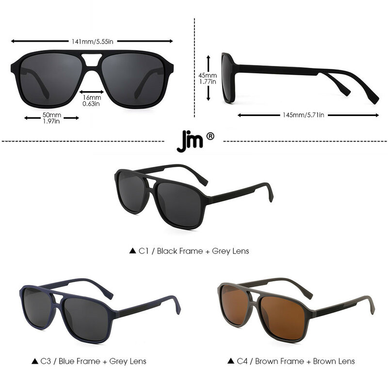 Lunettes de soleil pilote polarisées ultralégères pour hommes et femmes, lunettes de soleil vintage, UV400