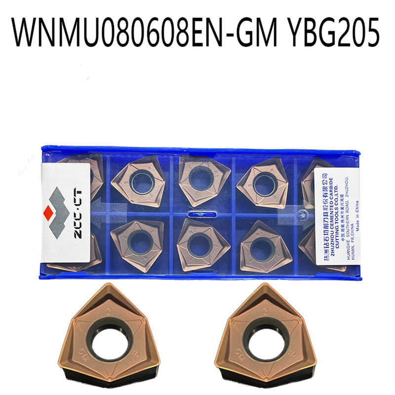WNMU080608 페이스 밀링 인서트 오리지널 고품질 밀 텅스텐 카바이드 커터 플레이트 선반 터닝 도구, 신제품, 10 피스