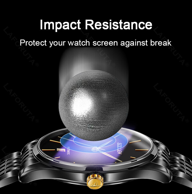Protecteur d'écran en verre trempé pour montres rondes, toutes tailles, diamètre 32 34 35 36 38 39 40 42 41mm, Film de protection pour montre intelligente