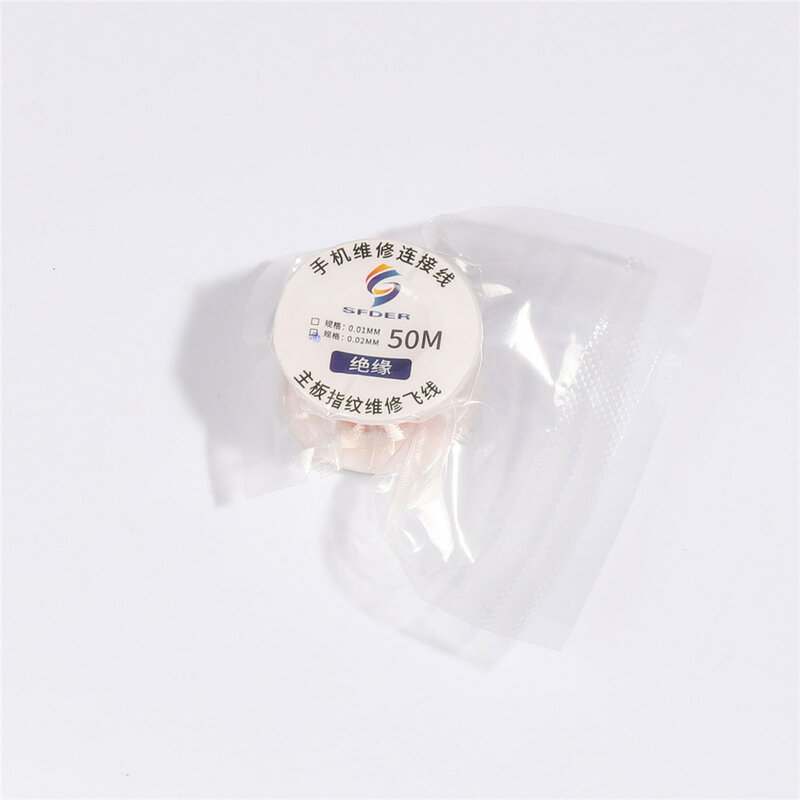 0,01/0,02 мм длина 50 м Изолированная линия для сканирования отпечатков пальцев соединительный провод для материнской платы IPhone линия для обслуживания отпечатков пальцев