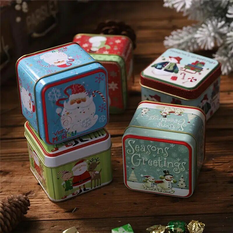 Natal Tahun Baru Dekorasi Perayaan Natal Item Dekorasi Natal Kotak Hadiah Anak-anak Permen Jar Penyimpanan FZ114