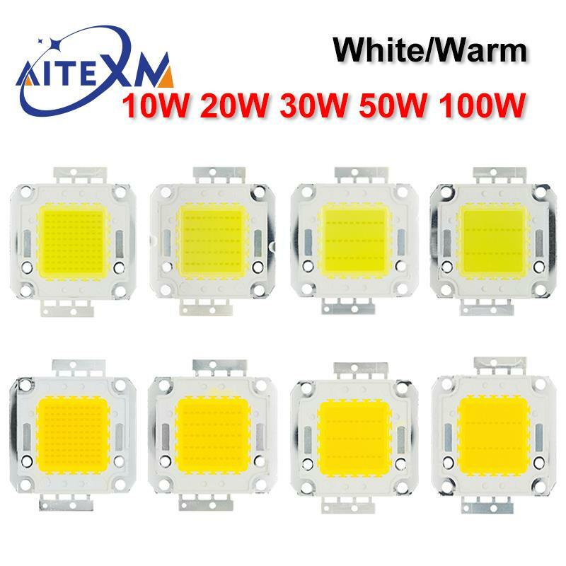 10W 20W 30W 50W 100W 흰색/따뜻한 흰색 LED 칩 통합 고전력 램프 비즈 24 * 44mil 32V-34V 3200K-6500K 600-3000MA