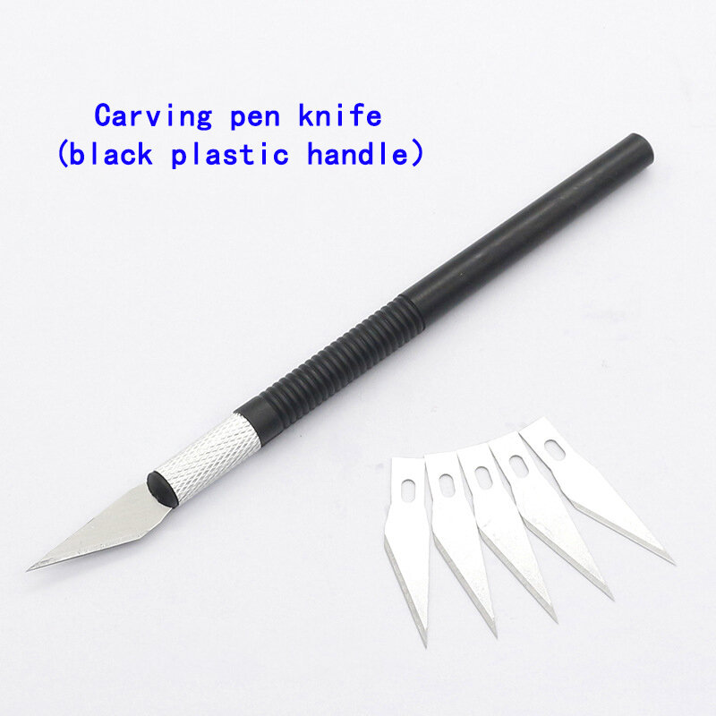 7pcs/Set Carving Tools Non-Slip Metal Kn-ife Tools Cutter Engraving Craft Kni-ves Blades Mobile Phone PCB DIY Repair Hand Tools