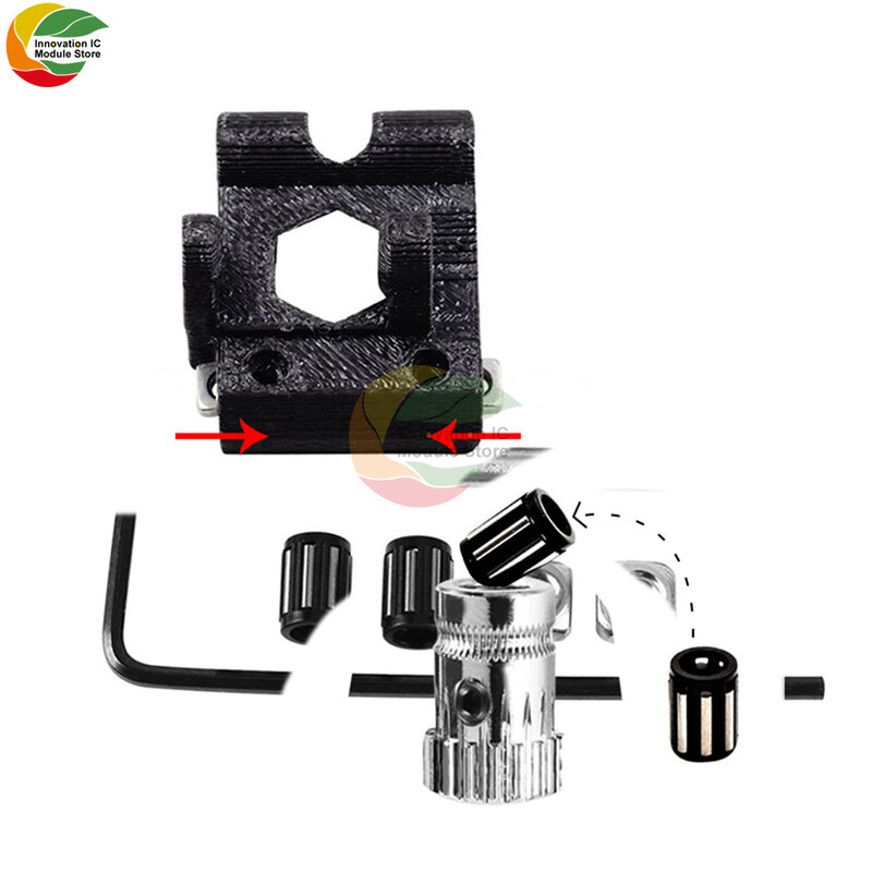 Aksesori Printer 3D 8-In-1, Roda Umpan Kawat, Roda Gigi Transmisi Printer 3D, Cocok untuk Aksesori Printer 3D Prusa I3 Mk3